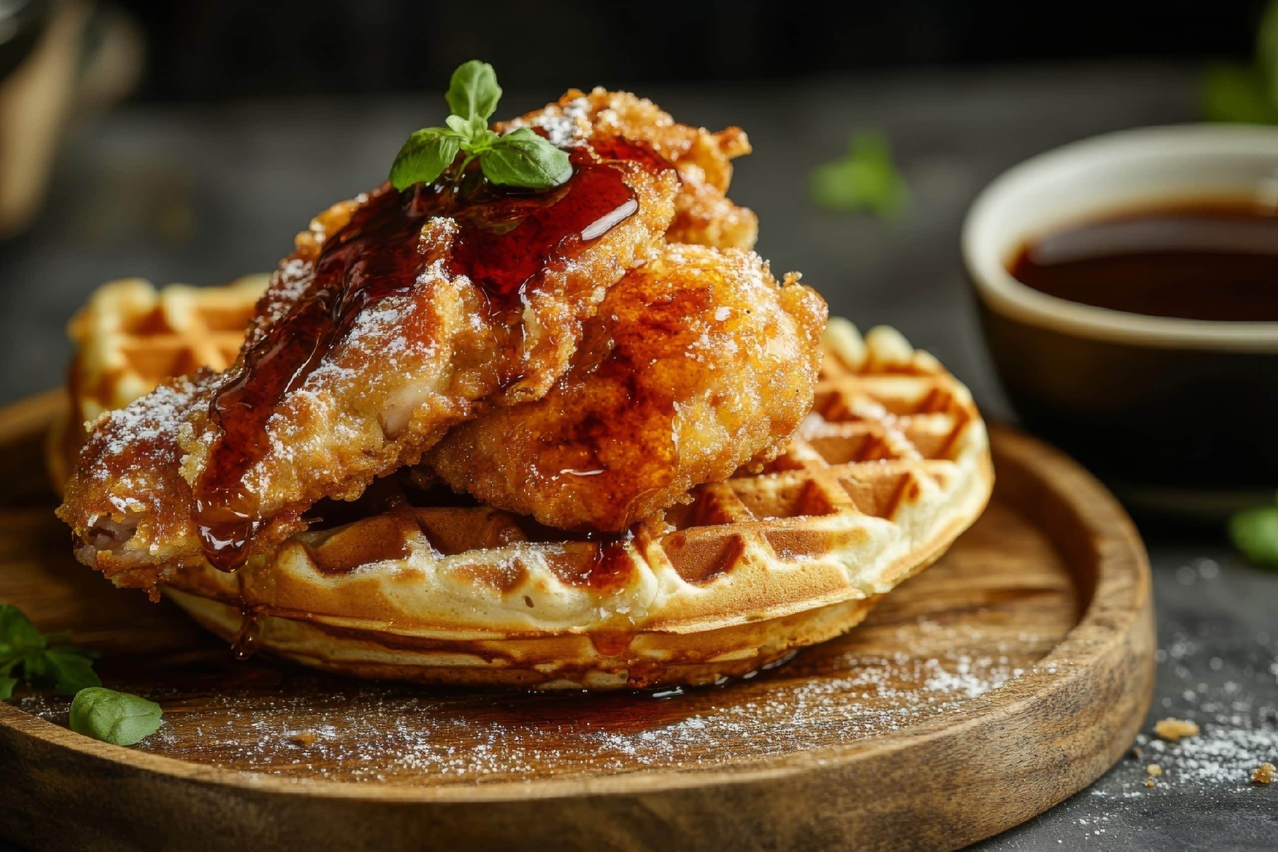 Chicken and waffles in Savannah Georgia