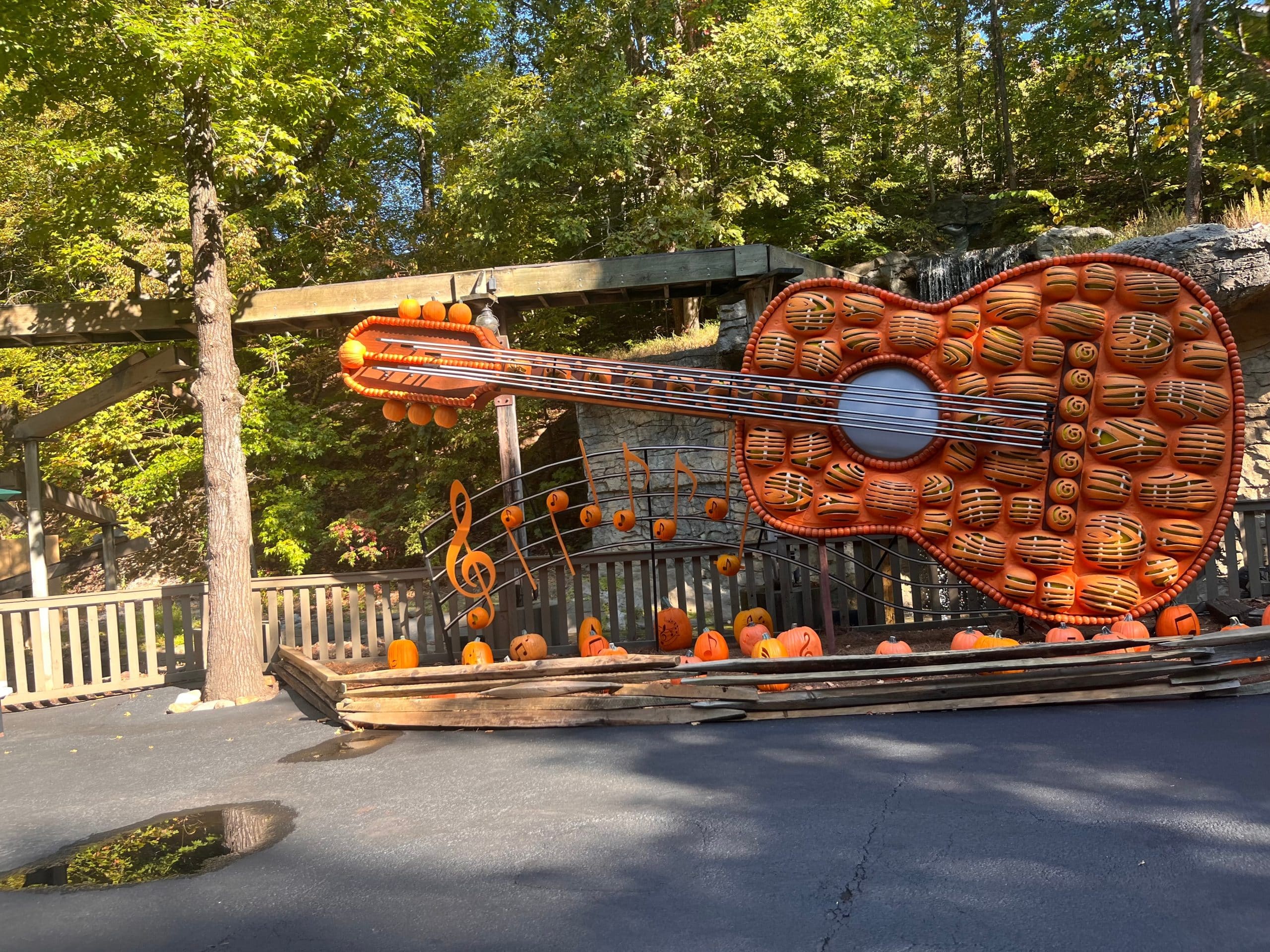 Gitaar van pompoenen in Gatlinburg, Tennessee