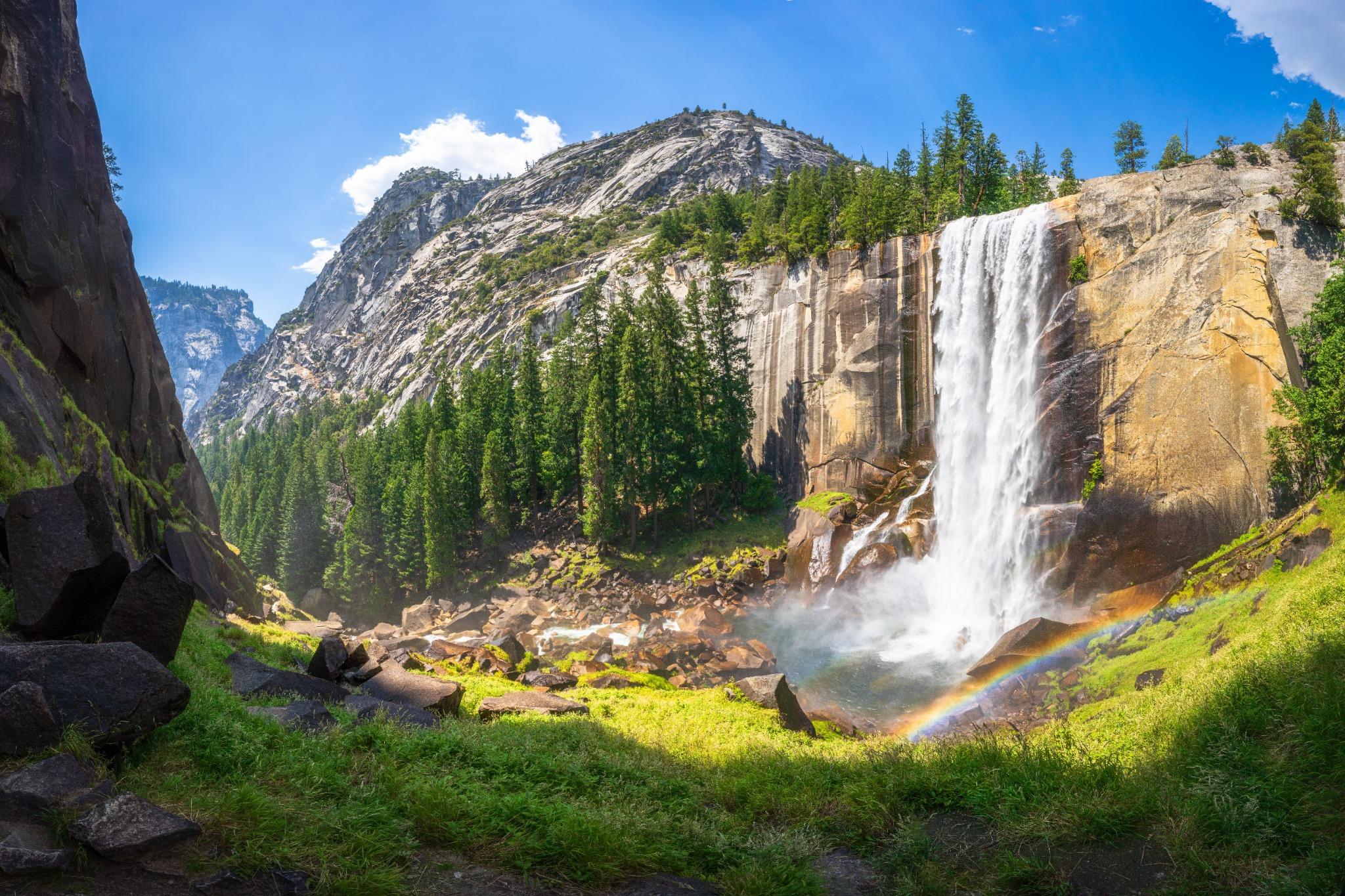 Vernal Falls waterval in Yosemite National Park, Mariposa California