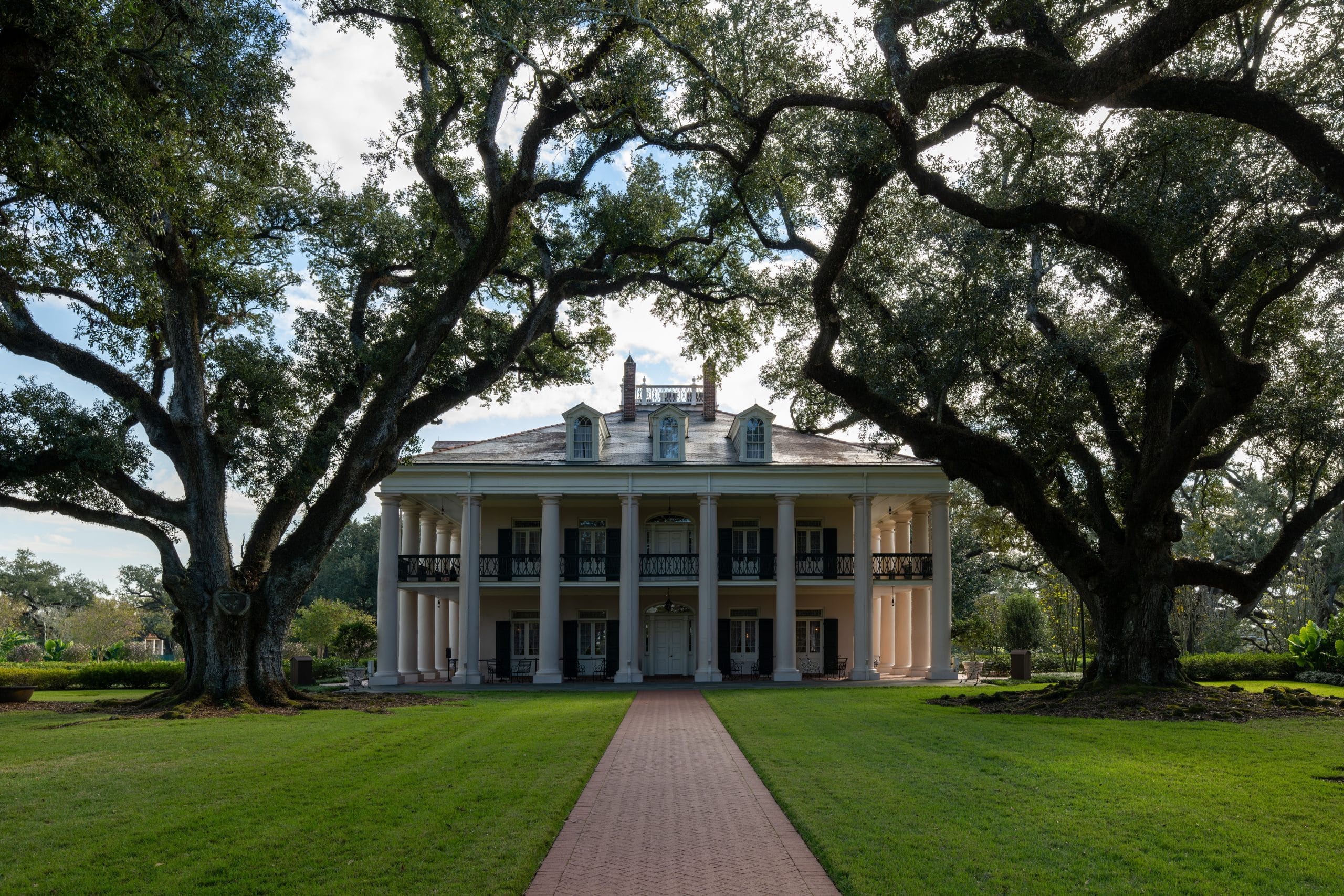 Historisch huis Oak Alley Plantation in Vacherie, Louisiana