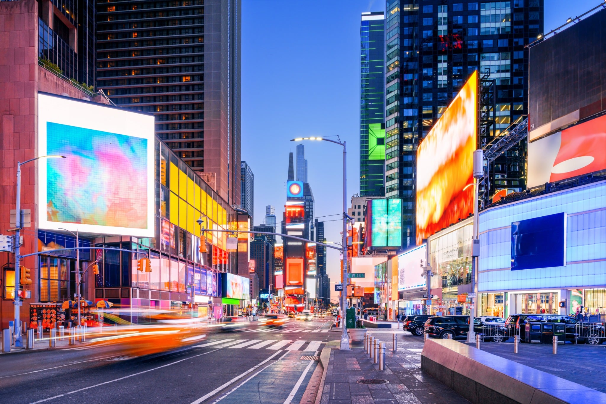 New York & Florida: Times Square New York City met felle neonlichten