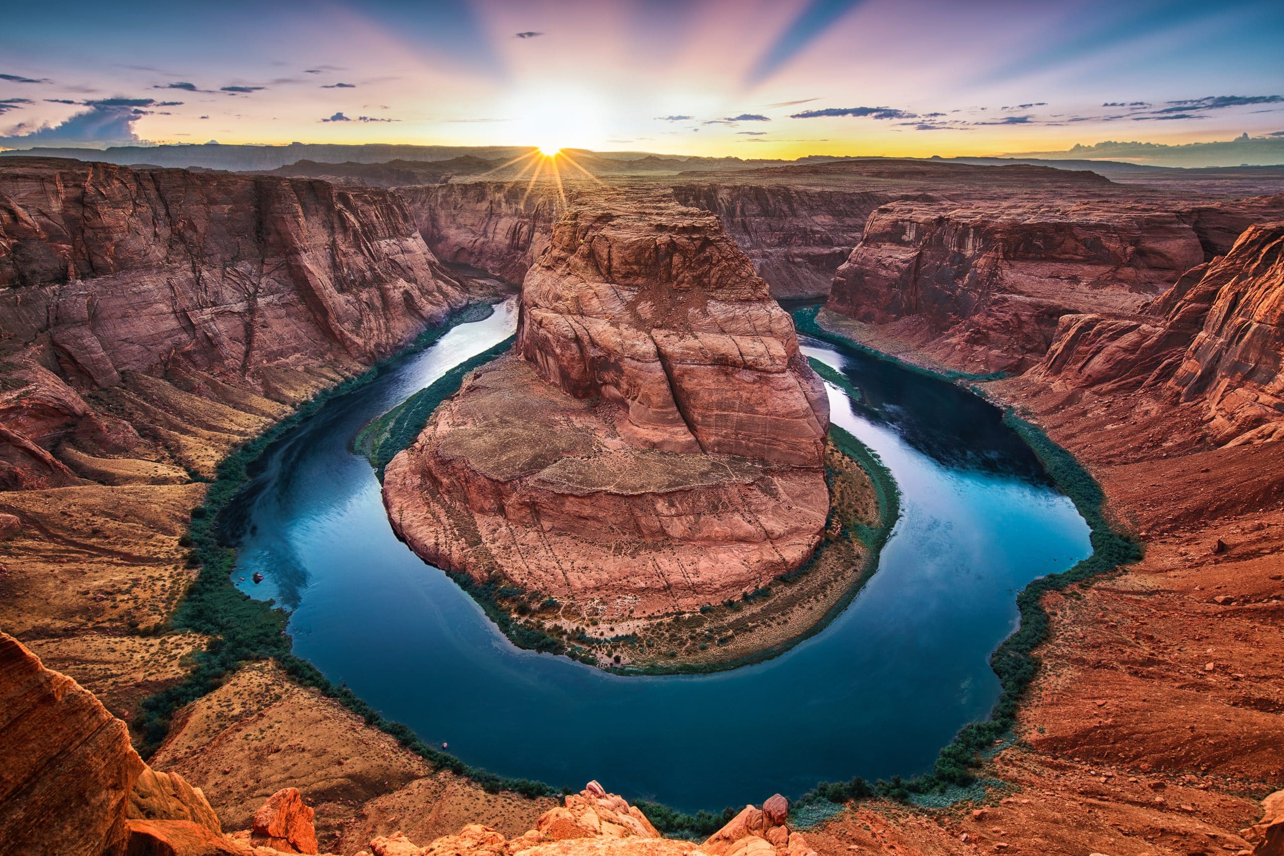 Horseshoe Bend in Arizona met bocht in Colorado River
