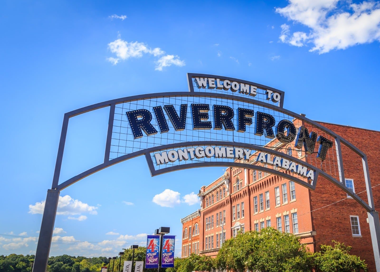 Riverfront boog Welcome to Montgomery Alabama